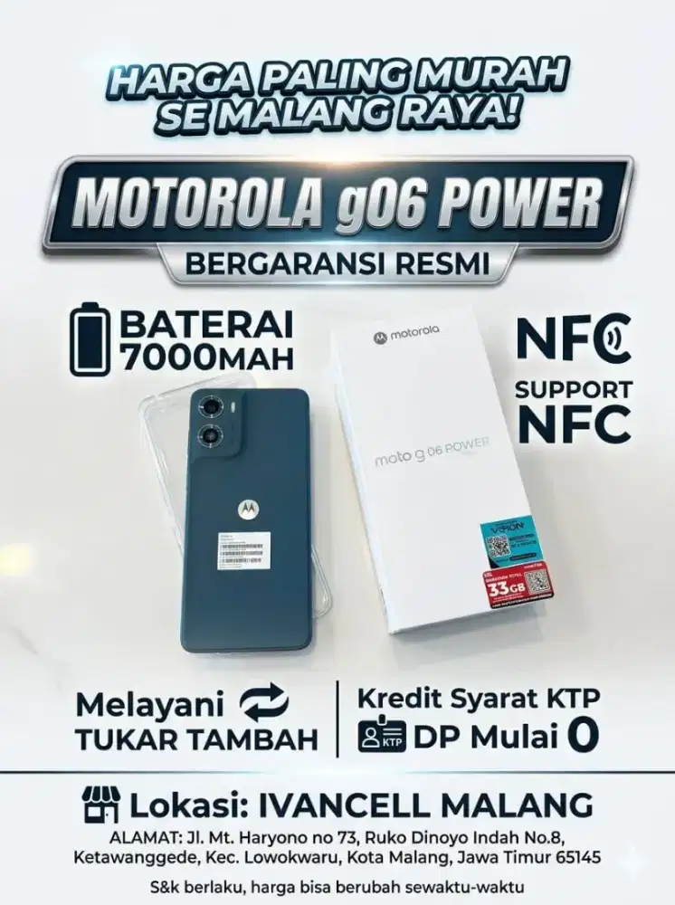 MOTOROLA G06 POWER PROMO TUKAR TAMBAH FREE CICILAN BUNGA 0%