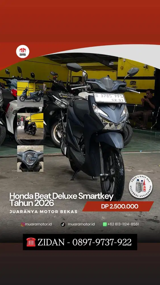 HONDA BEAT DELUXE SMARTKEY 2026 SURAT2 KOMPLIT !!!