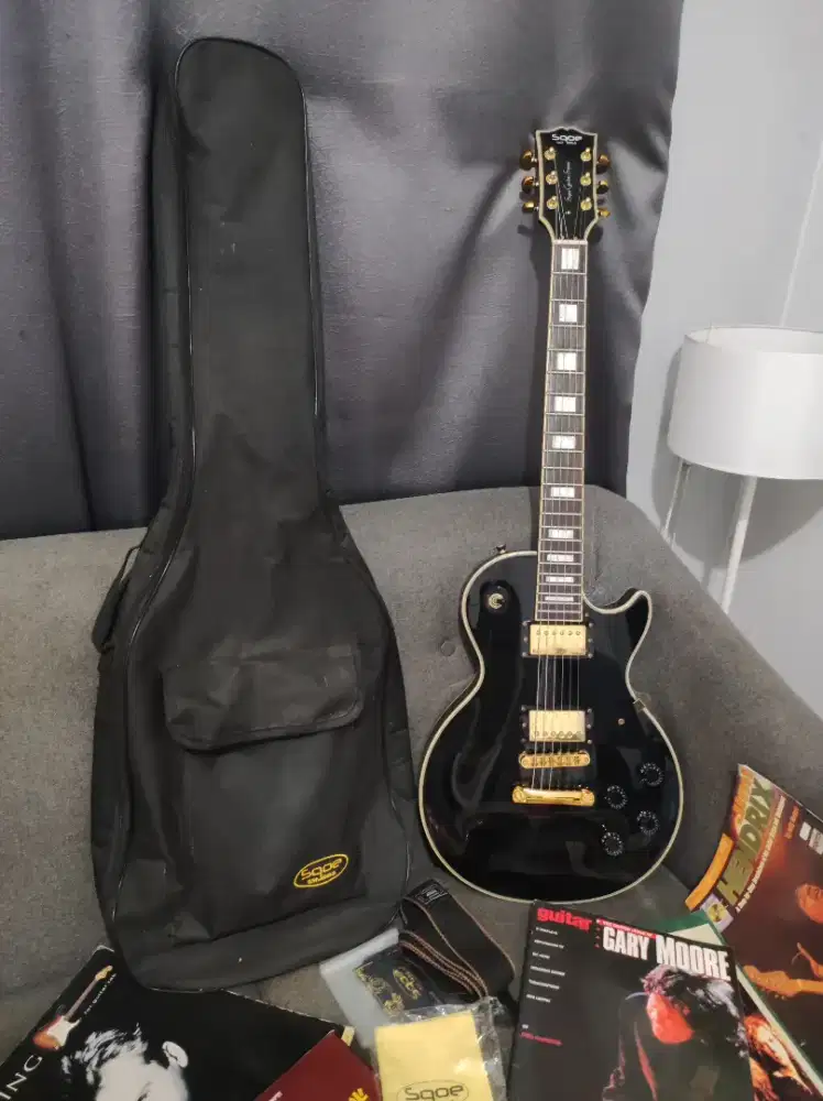 Sqoe Lespaul Blackbeauty no Gibson epiphone fender squier