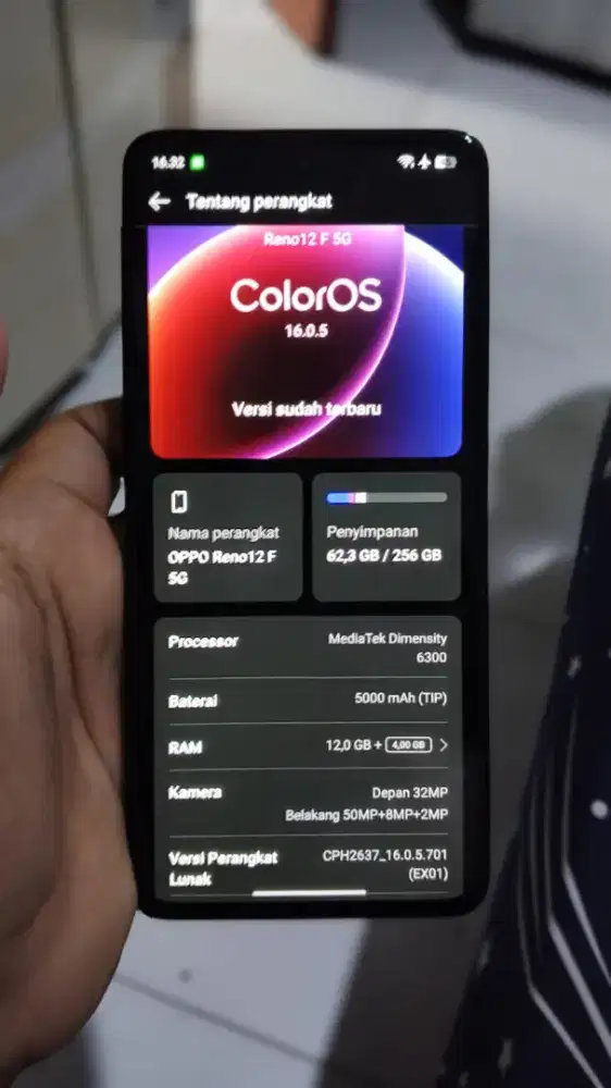 OPPO RENO 12F 5g. RAM 12/256