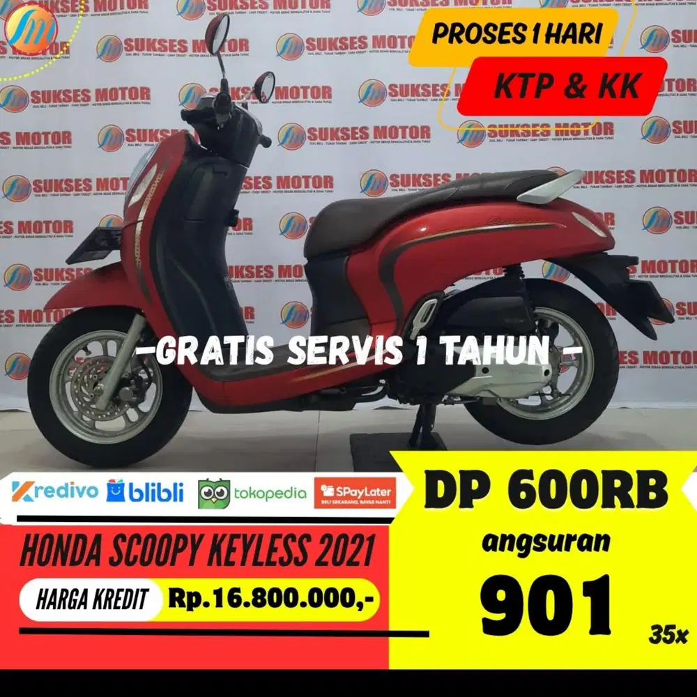 DP PROMO 600RIBU HONDA SCOOPY KEYLESS 2021 ANGSURAN SANGAT TERJANGKAU