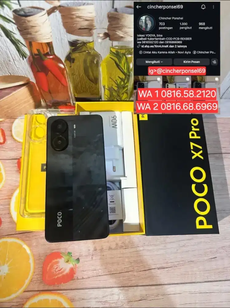 Jual hp istimewa POCO X7 PRO 5g 12/512 likenew mulus grns januari 2027
