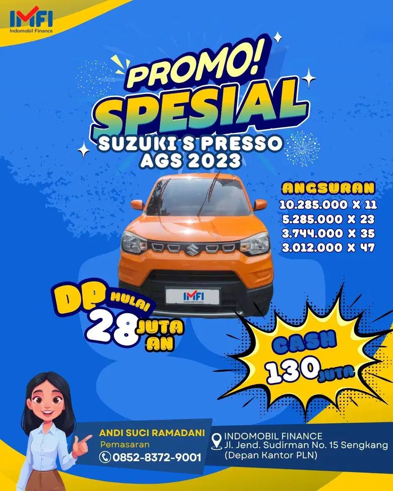 Dijual kredit mobil S Presso AGS 2023