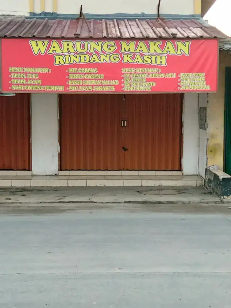 Over kontrak kios setahun warung makan dan perabotan warung serba baru