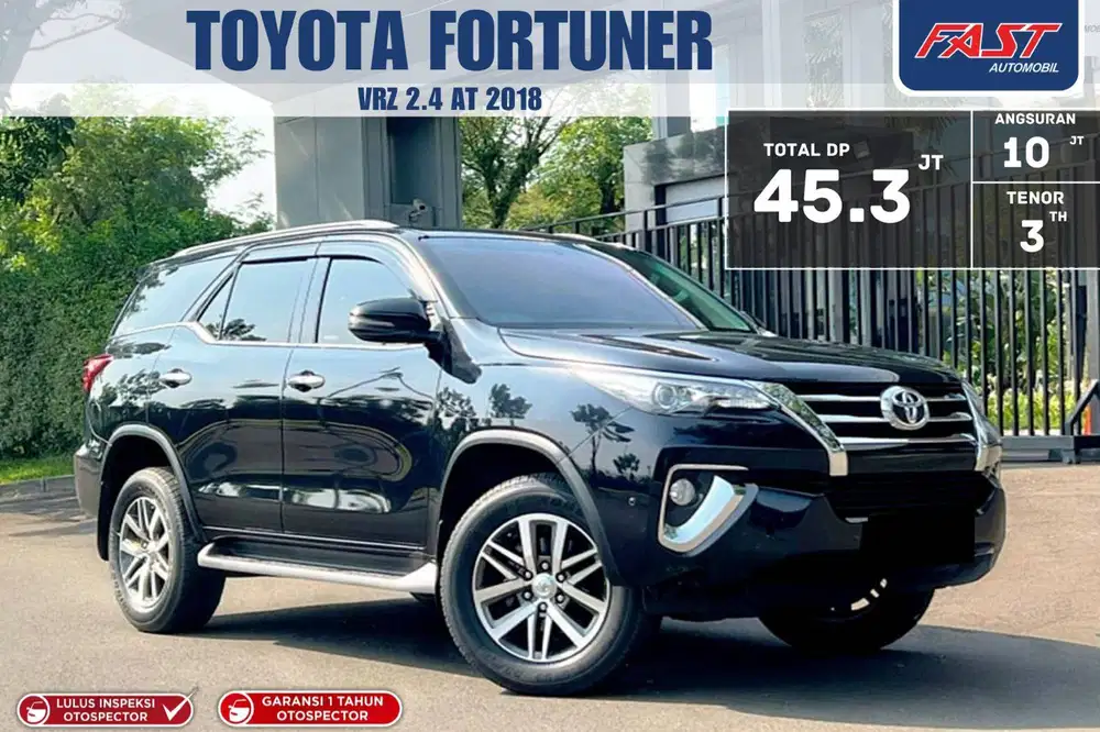 TOYOTA FORTUNER VRZ 2018 2.4 DIESEL AT LOW KM.30RB ANTIK