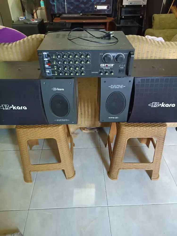 Amplifier Karaoke dan speaker BMB spiker 10inc