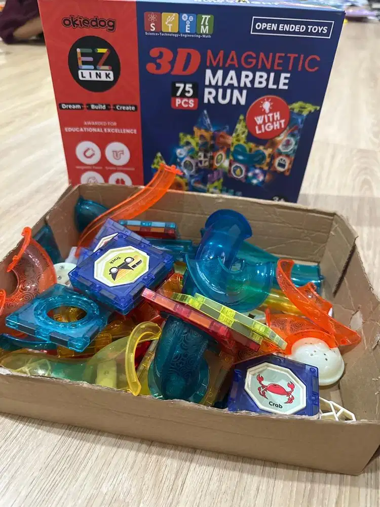 3d magnetic marble run