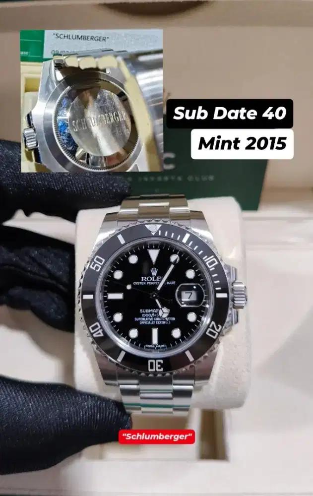 Jam tangan Rolex Submariner Date Black 40mm 116610LN 'SCHLUMBERGER'