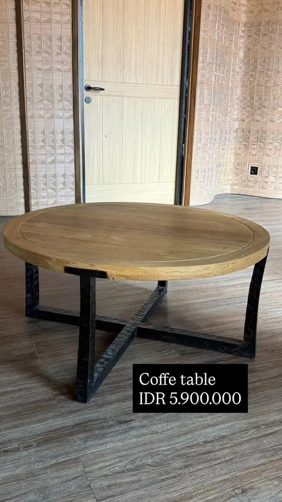 Coffee Table Coklat Hitam