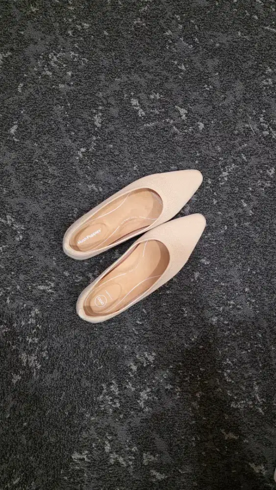 Preloved Hush Puppies Arlette Beige - Like New (Baru Pakai 1x)