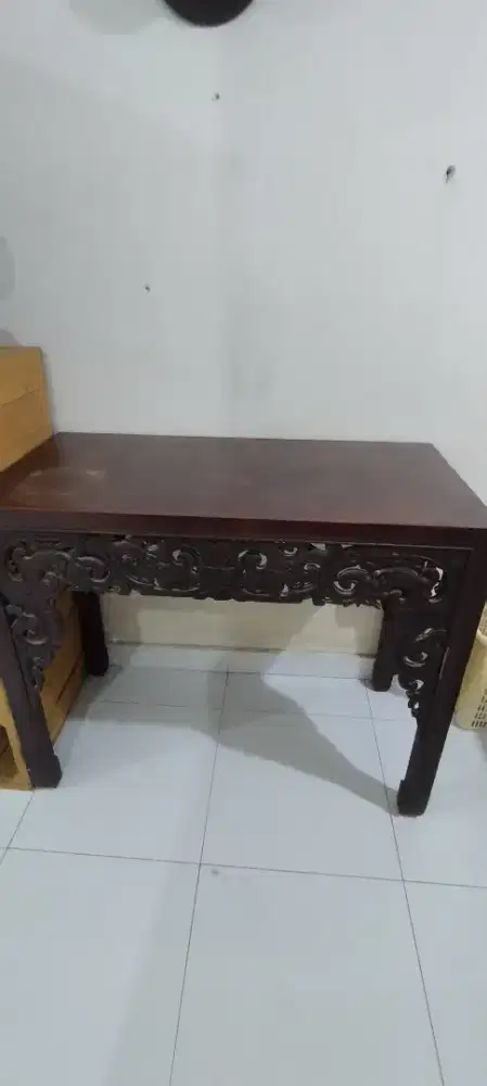 dijual meja jati ukir