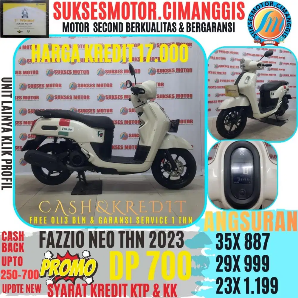 FAZZIO NEO PROMOTERMURAH CASHBACK UPTO700RB BERGARANSI SERVICE