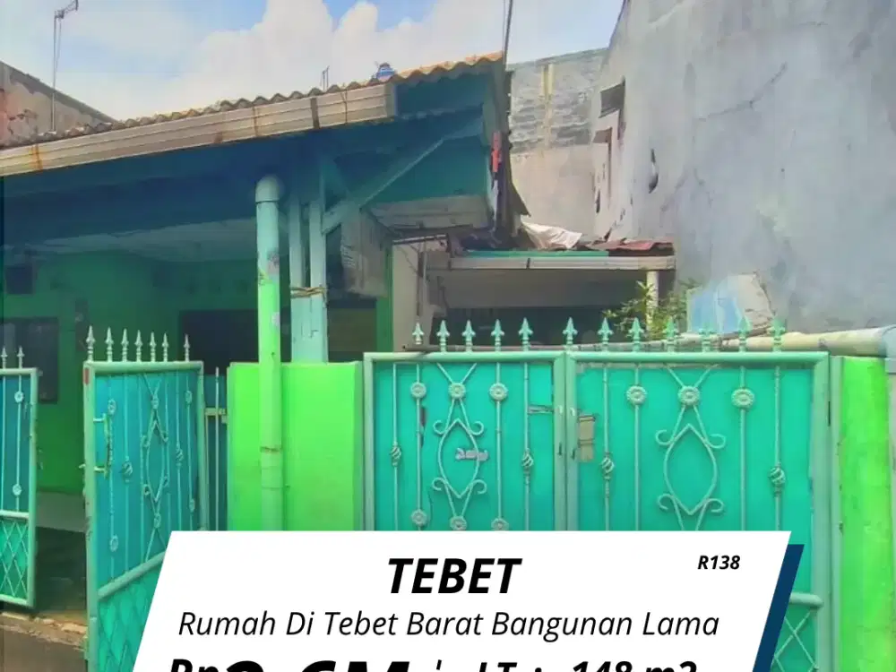 Di jual rumah Tebet Barat bangunan lama ( R138 )