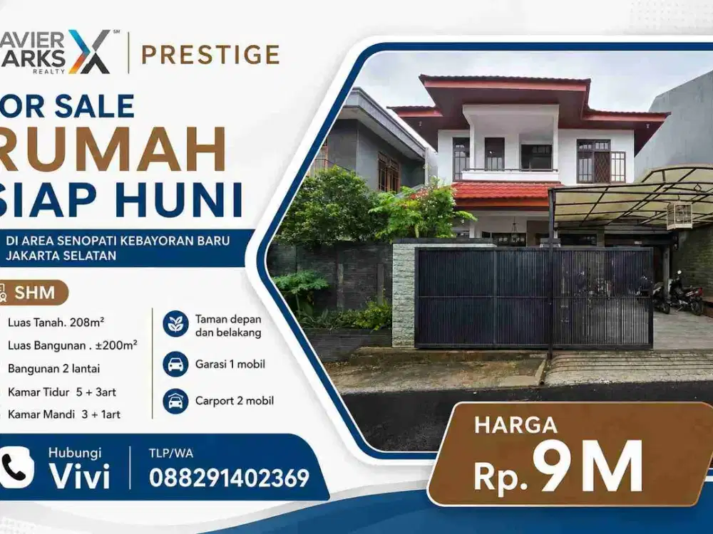FOR SALE RUMAH SIAP HUNI DI AREA SENOPATI KEBAYORAN BARU JAKARTA SELATAN
SHM