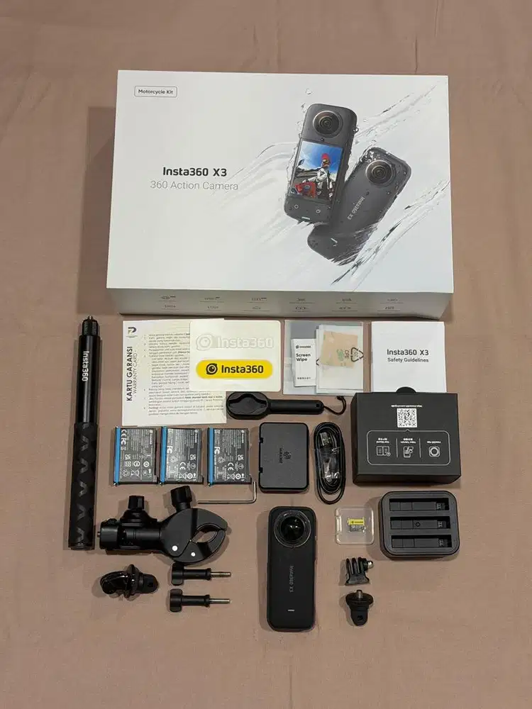 INSTA360 X3 motorcycle bundle action cam second