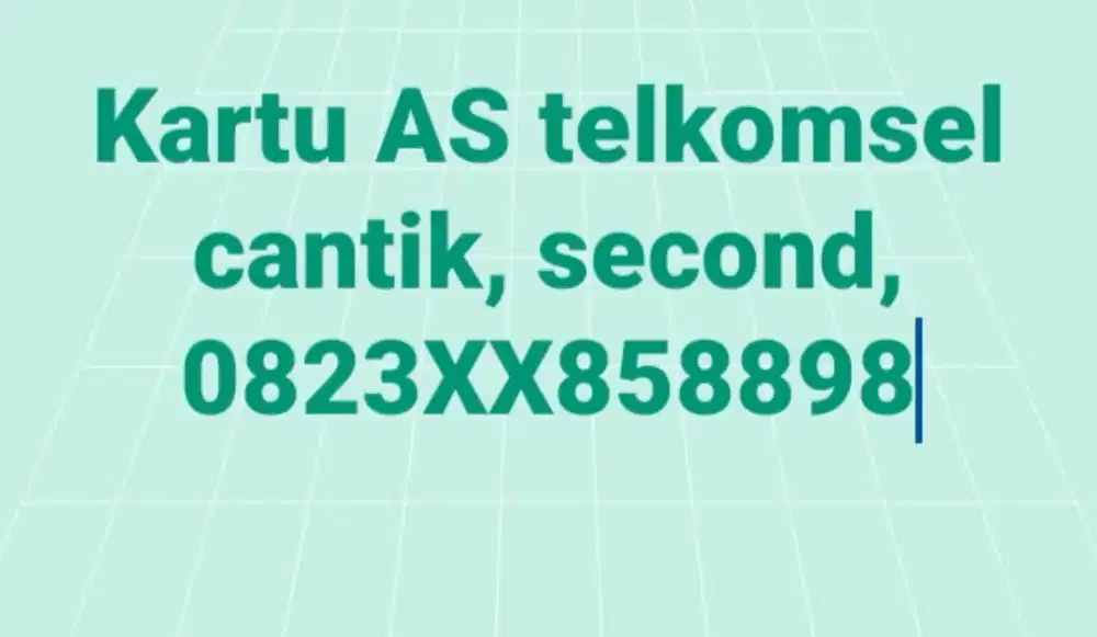 Kartu as telkomsel cantik second