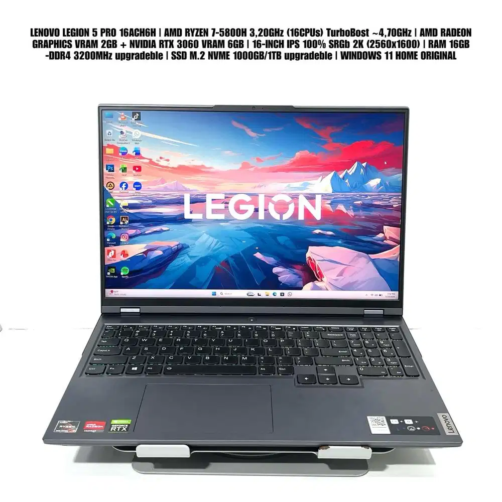LENOVO LEGION 5 PRO 16ACH6H AMD RYZEN 7 5800H RTX 3060 6GB 16 16/1TB