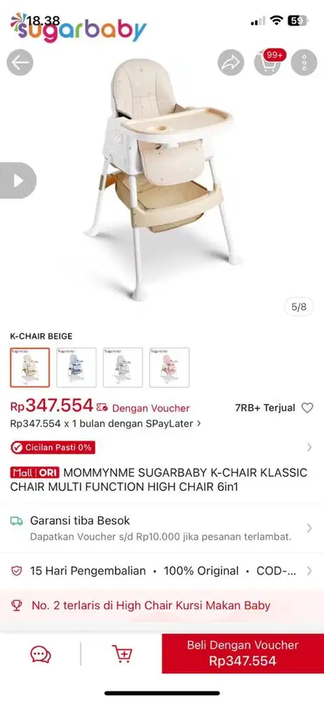 Sugarbaby k-chair classic 6 in 1