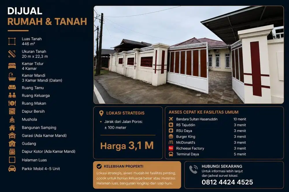 dijual rumah 1 lantai