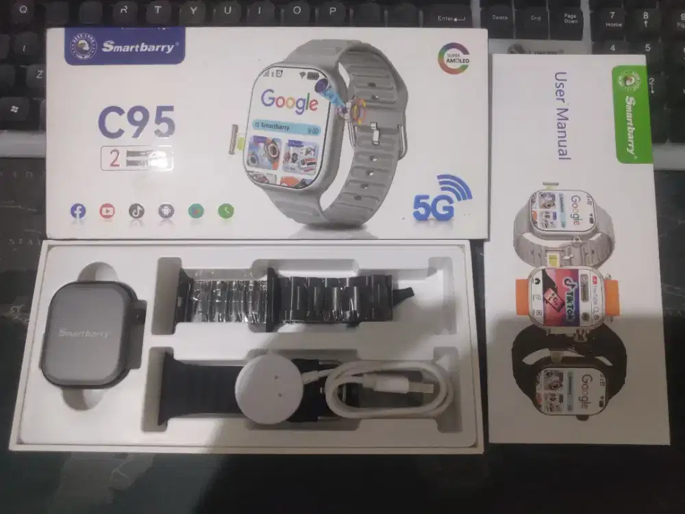 Smart Watch Android Strava C95 5G Amoled Ram 6gb/64 WA TikTok FB IG FF