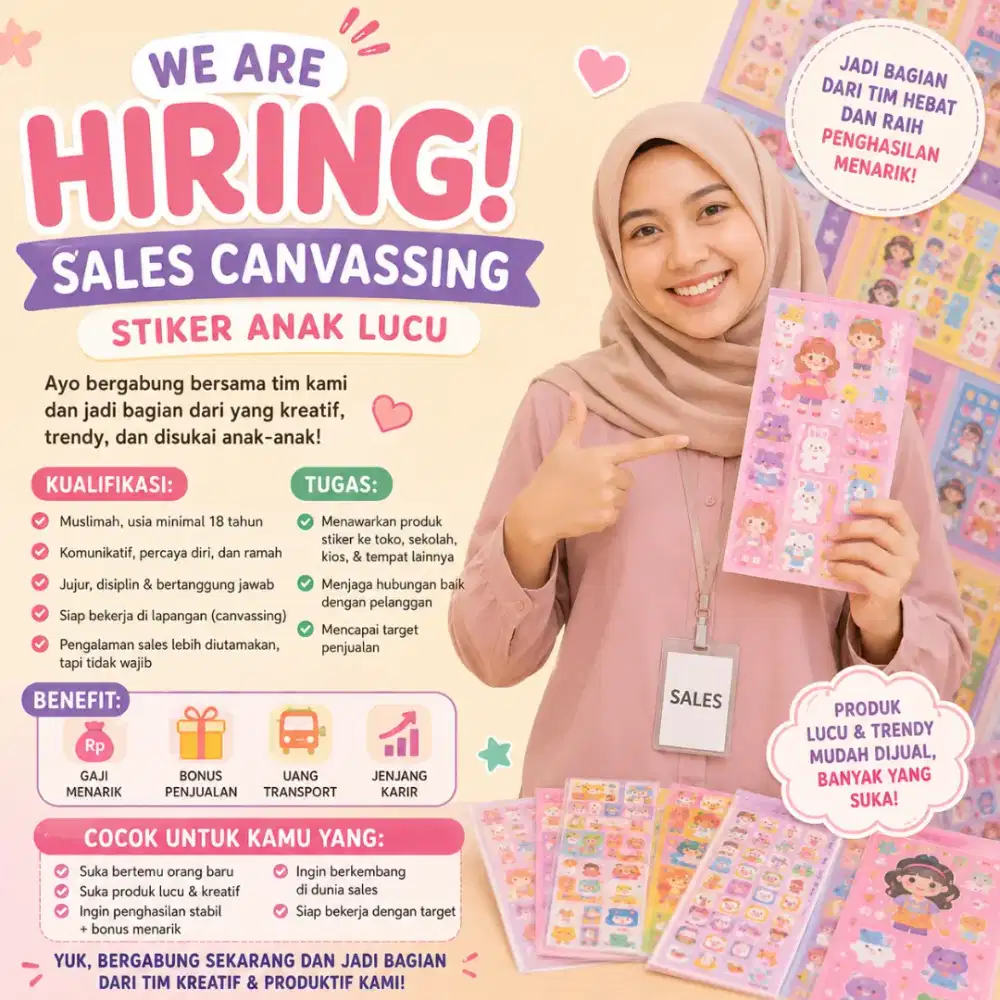 Lowongan Kerja Sales Canvasing Lapangan