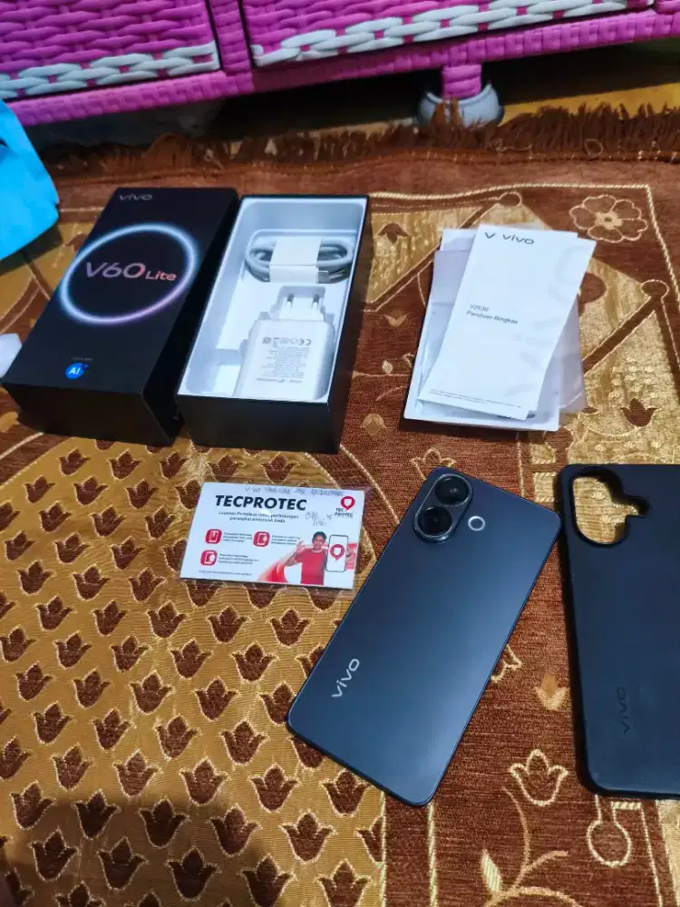 Vivo v60 lite 4g 8/256gb black lengkap BU