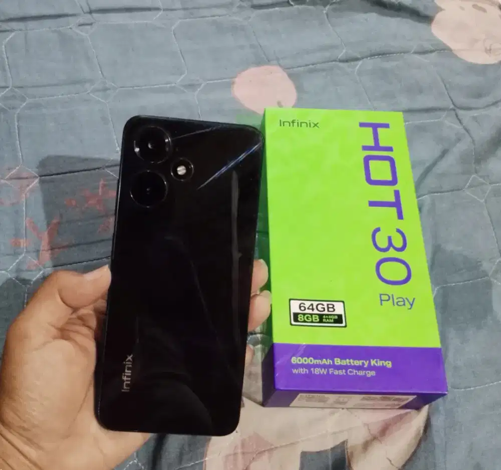 Infinix hot 30 play 4+4/64 fullset + Softcase. .