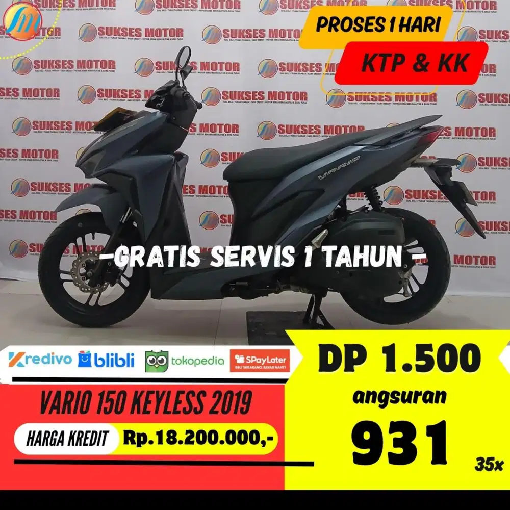 HONDA VARIO 150 KEYLESS 2019 KREDIT MURAH ANGSURAN SANGAT RINGAN