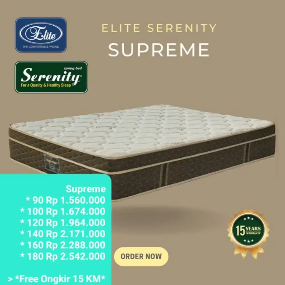 Springbed Serenity Supreme All Ukuran Murah Area Jogja(dwi)