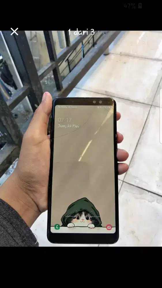 Samsung A8 ram 4/64 hp aja batangan Minus LCD ori Retak aja