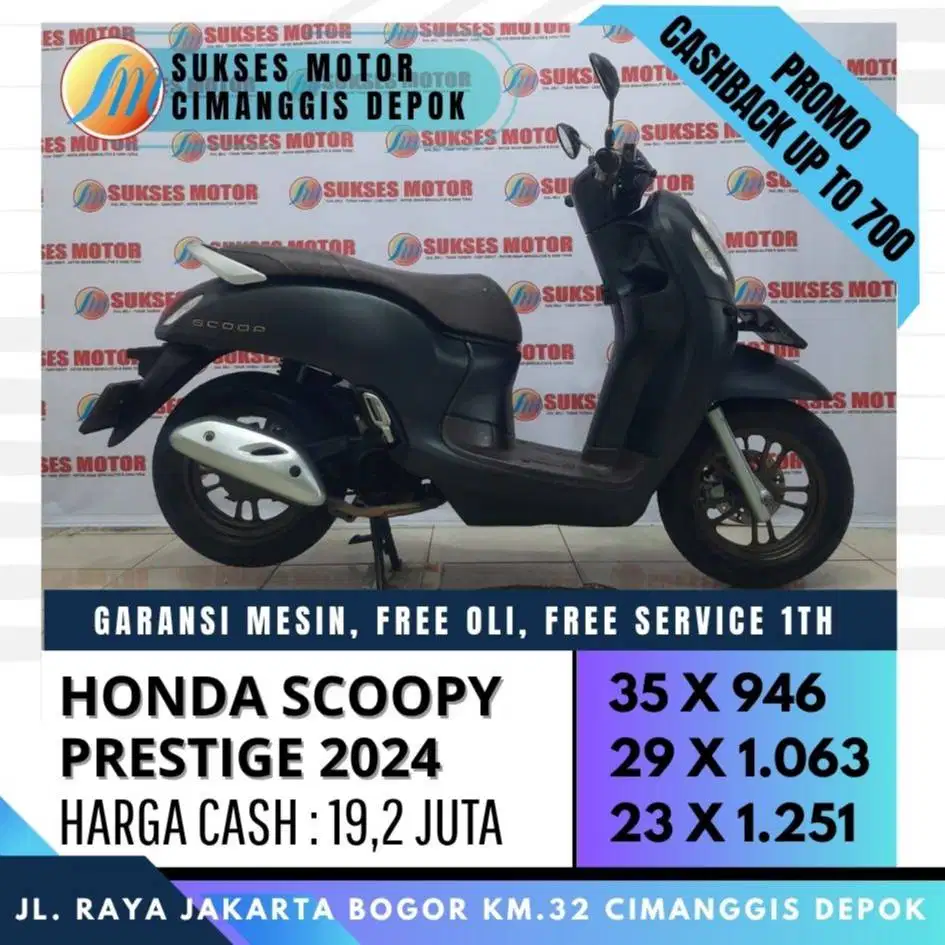 SCOOPY PRESTIGE 2024 CASH KREDIT PAYLATER BISA [SUKSES MOTOR]