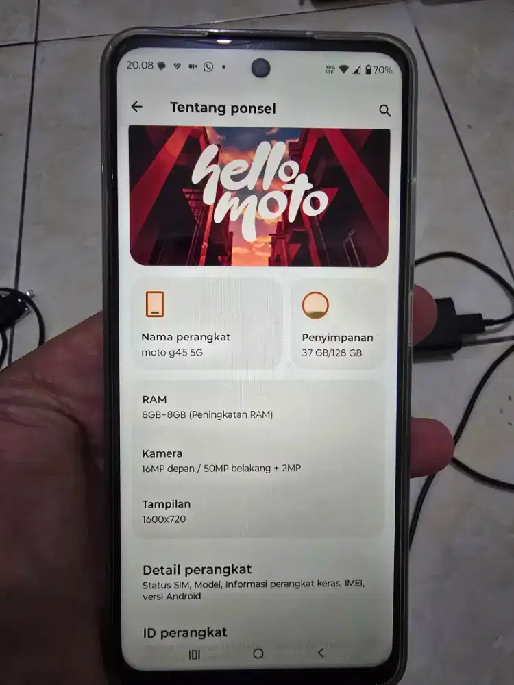 Moto g45 5g bekas second like new