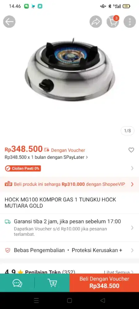 Jual aja 300 dapet 2 kompor merk hock