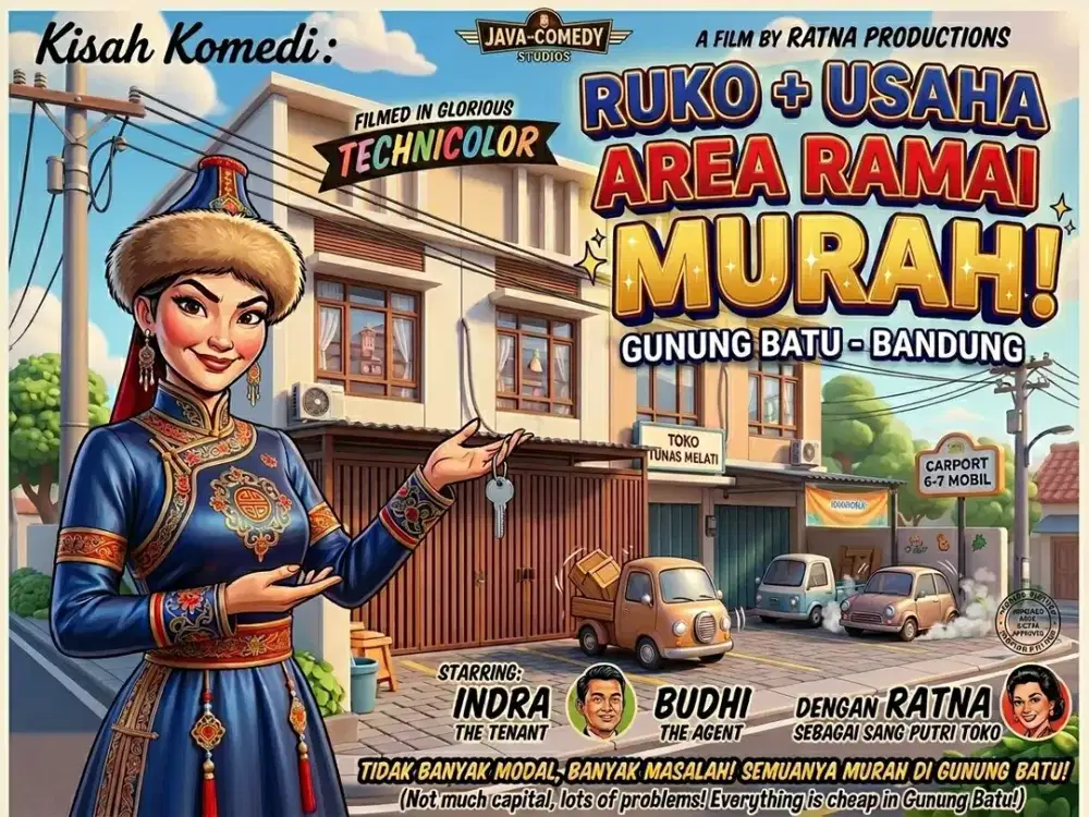 DIJUAL / DISEWA RUKO DI GUNUNG BATU, PASTEUR, CICENDO, BANDUNG KOTA.