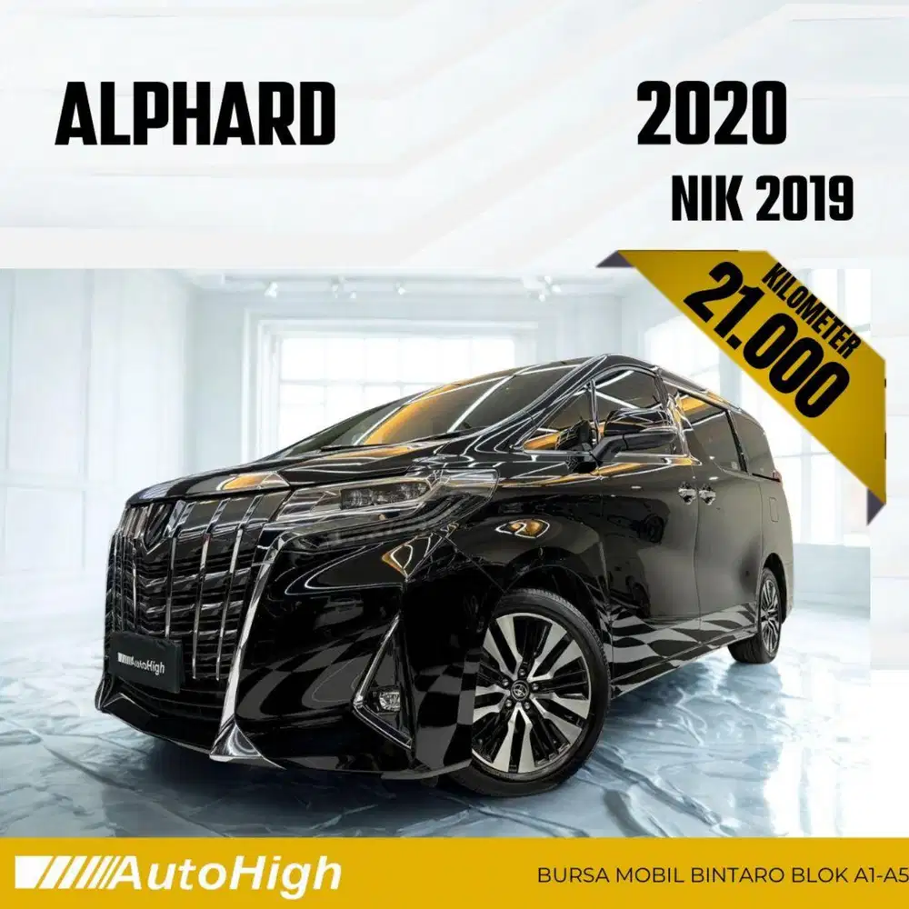 DP10% [Km21.000] Alphard G 2019 Black Reg 2020 #AUTOHIGH