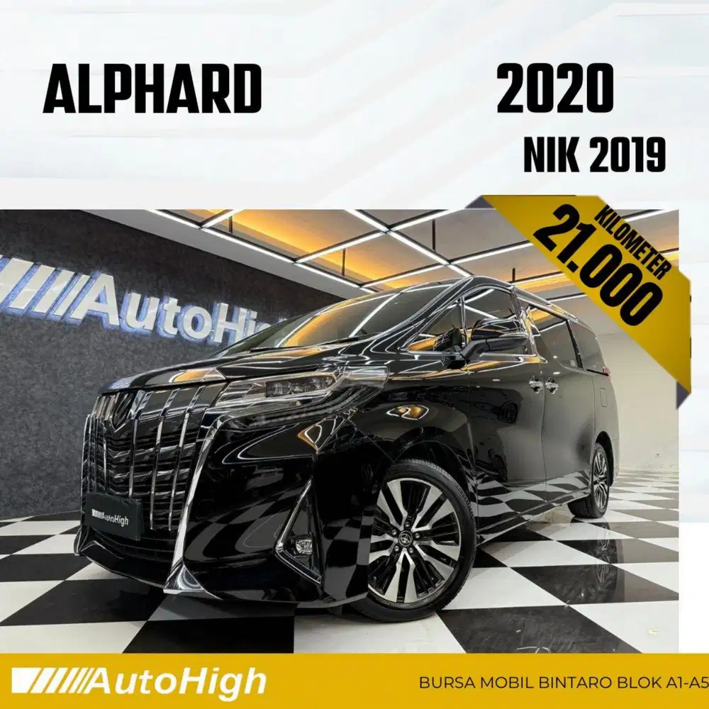 DP10% [Km21.000] Alphard G 2019 Black Reg 2020 #AUTOHIGH