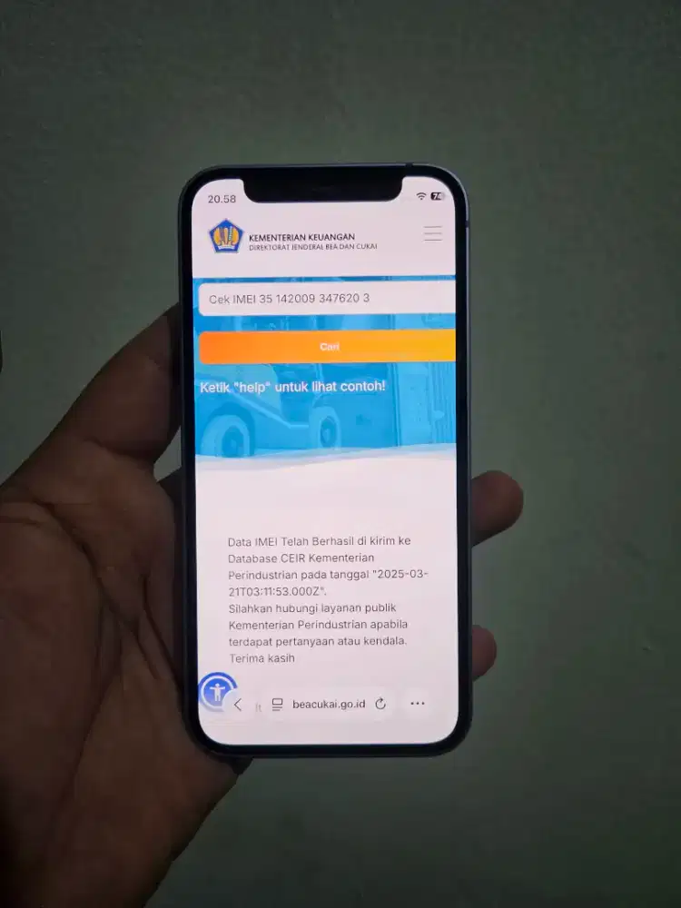Iphone 12 mini 128gb beacukai