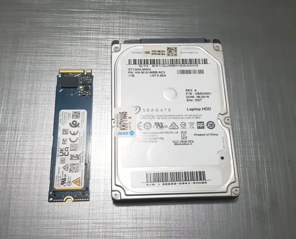 SSD NVME KIOXIA BG5 256 Gb Gen 4 + Hardisk Laptop Seagate 1 TB