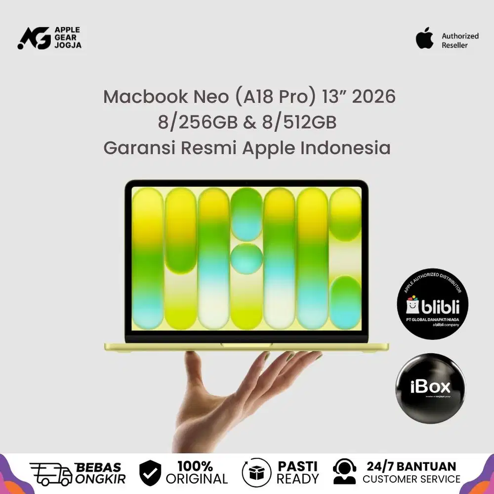 APPLE MacBook Neo (A18 Pro) 2026 13 Inch 256GB 512GB Resmi Indonesia