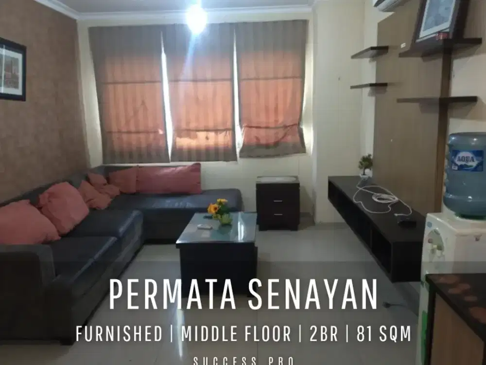 For Sell!  Permata Senayan Apartment Middle Floor 2BR Fully Furnished with Pool View