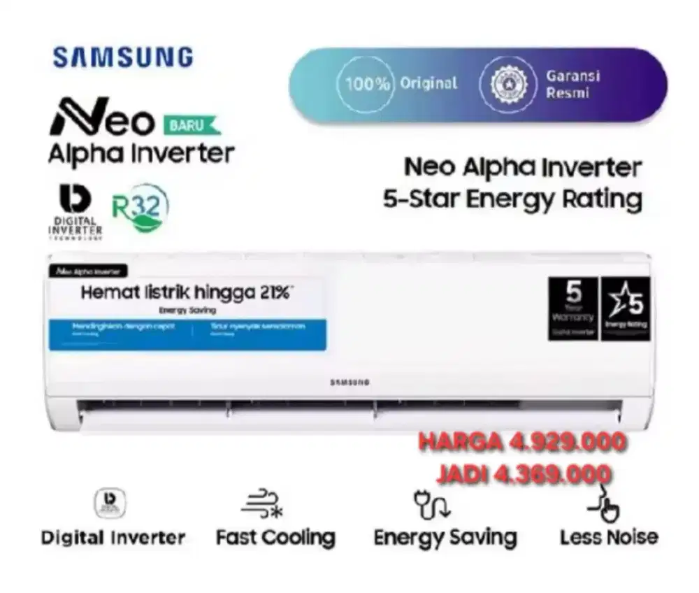 Ac SAMSUNG 1PK & 1/2 PK   Neo Alpha Inverter