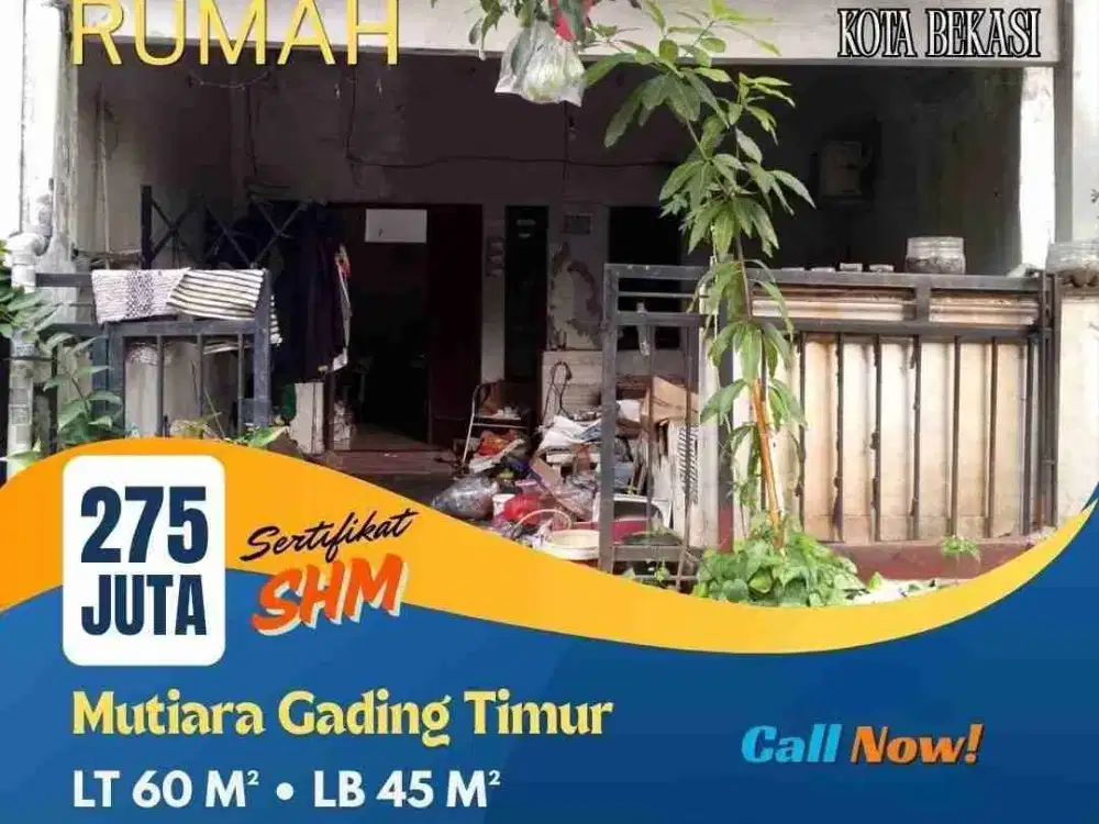 Rumah Mustikajaya Kota Bekasi. Cluster Keamanan 24 Jam. Akses Toll Bekasi Timur