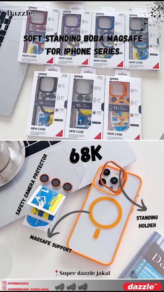 Case standing magsafe ring boba