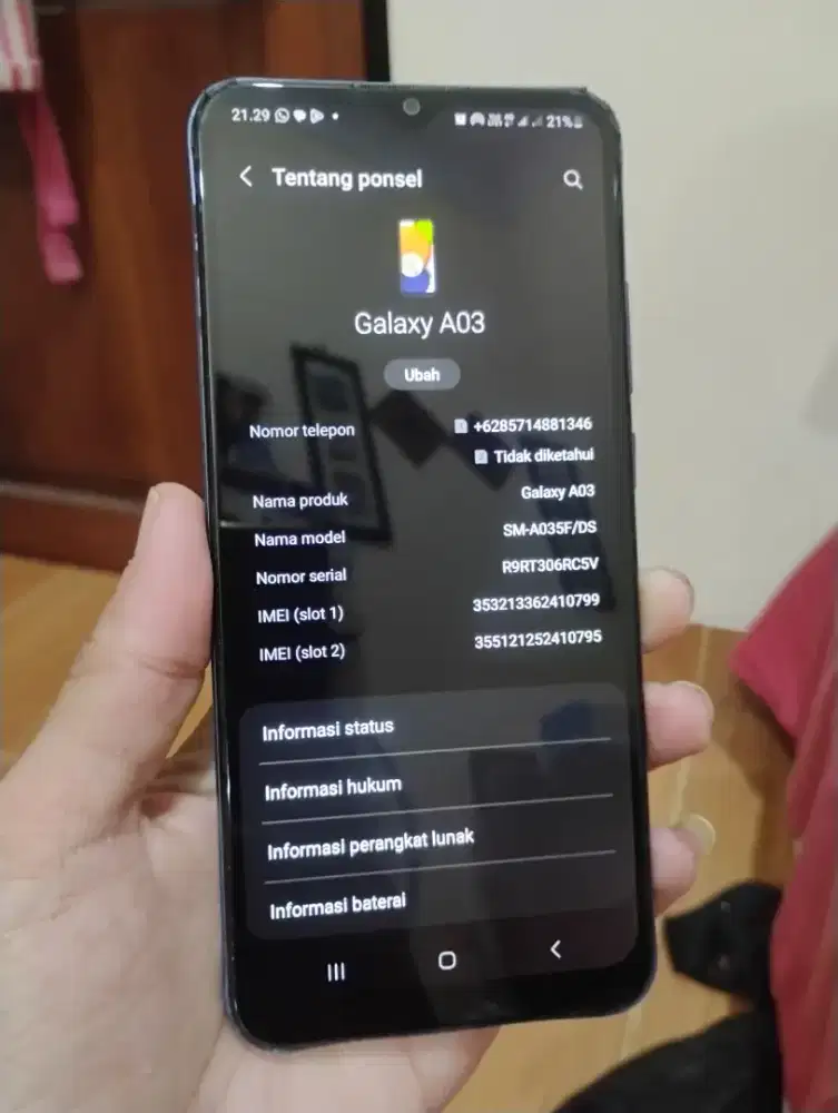 Samsung A03 3+4/32 Murah