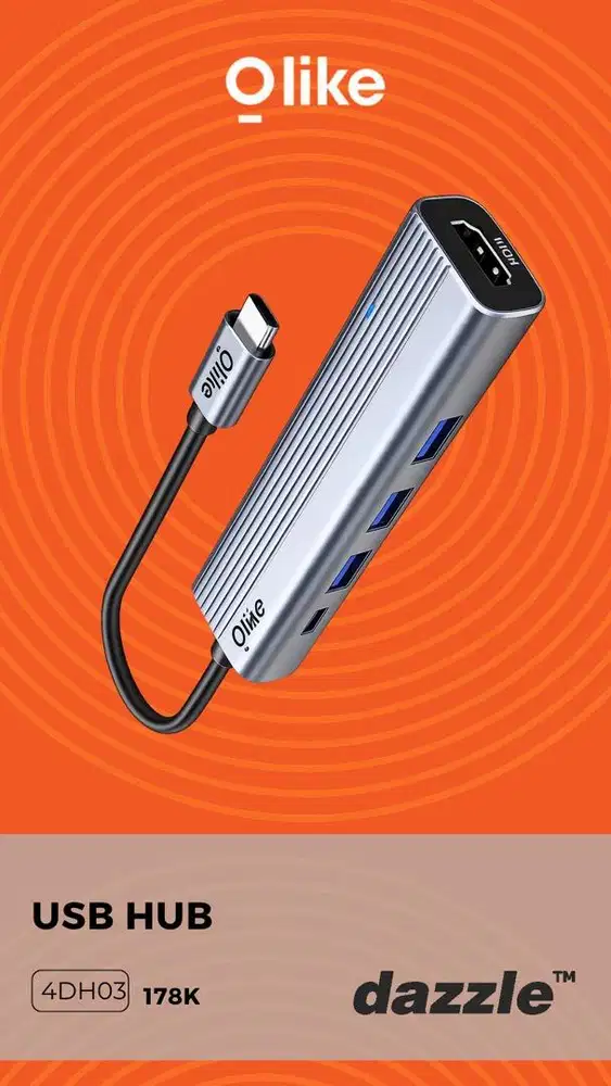 USB HUB DHU04 OLIKE GARANSI 1 TAHUN