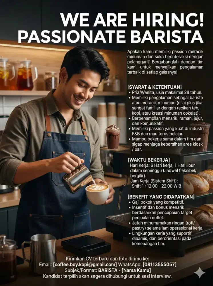 PENJAGA KEDAI BOOTH MINUMAN KOPI