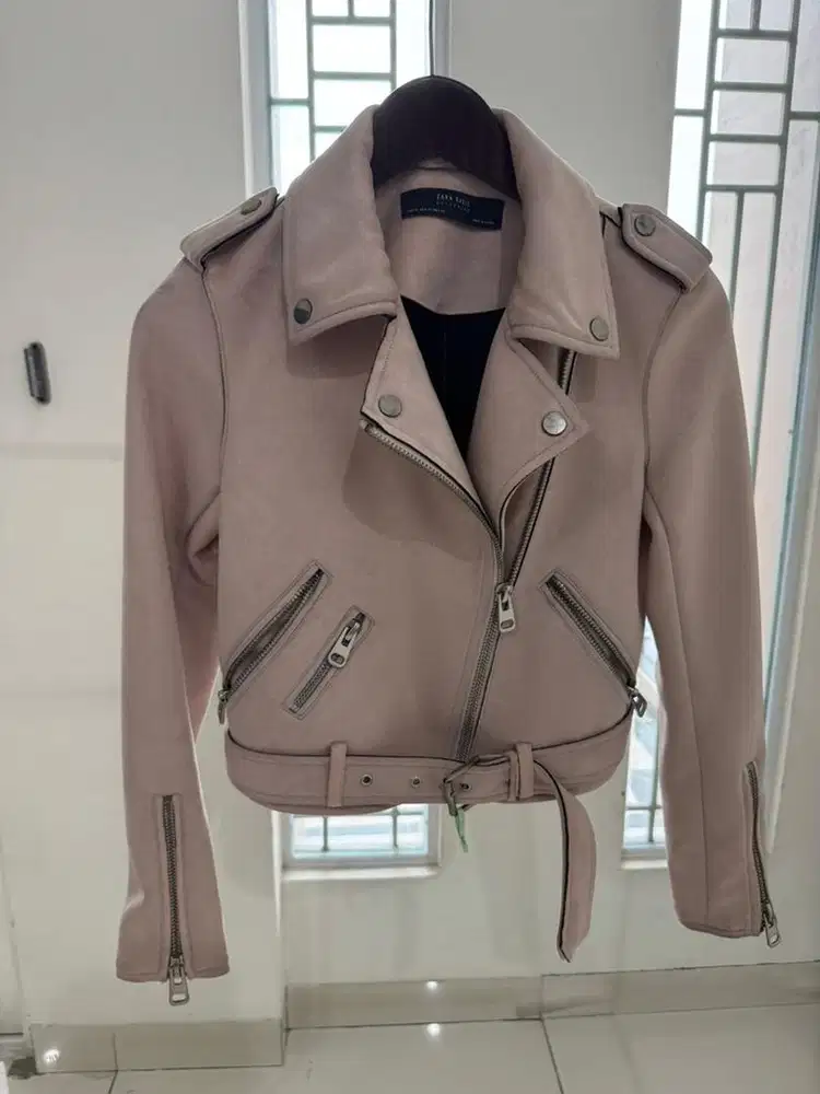 Pink suede jacket