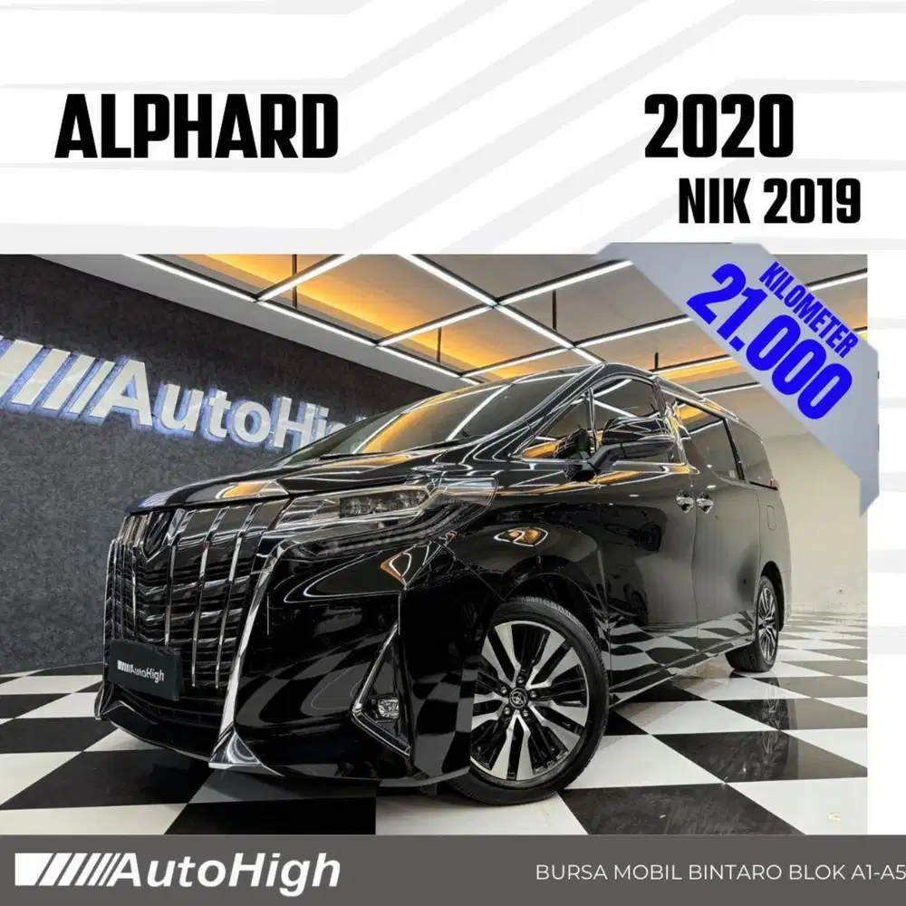 DP10% [Km21.000] Alphard G 2019 Black Reg 2020 #AUTOHIGH