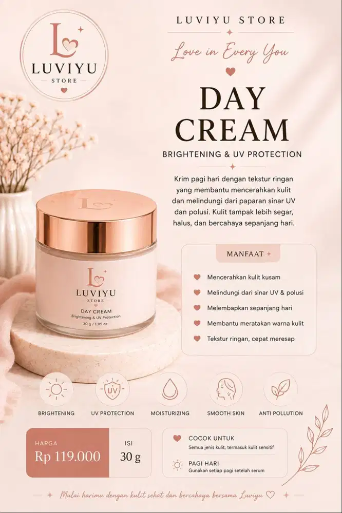LUVIYU DAY CREAM BRIGHTENING & UV PROTECTION