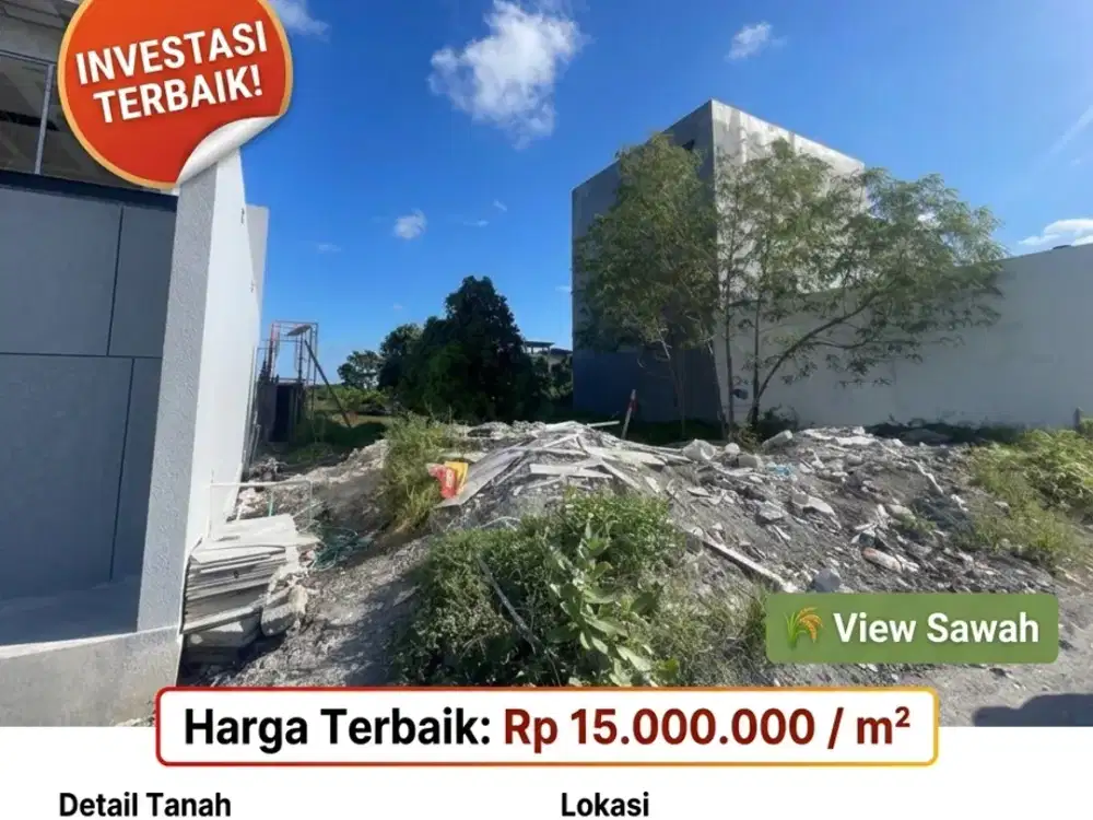 Tanah Dijual di Kerobokan Bali Dekat Umalas Canggu